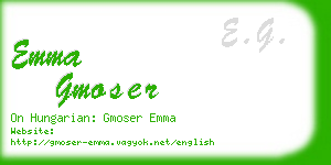 emma gmoser business card